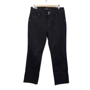 Hudson Slim Straight Leg Black Denim Jeans in Pitch Black Size 32 NWT